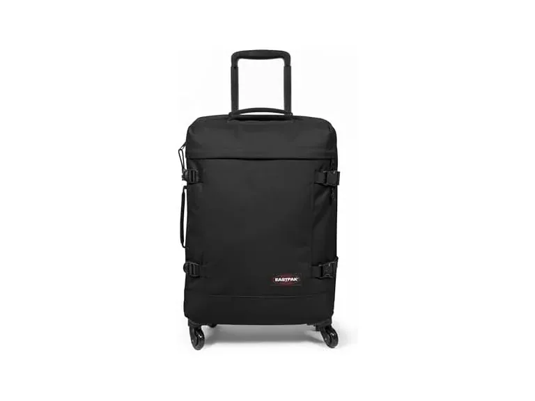 Eastpak Trans4 S 44L Carry-On Spinner Luggage with TSA Lock (Black)