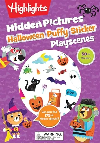 Highlights Hidden Pictures Halloween Puffy Stickers Playscenes