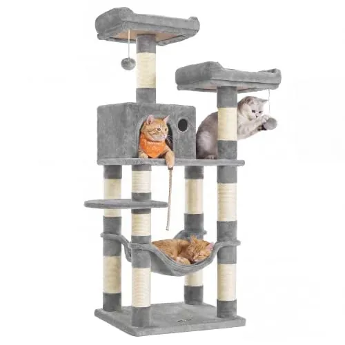 Feandrea Cat Tree 55.8-Inch Large Cat Tower