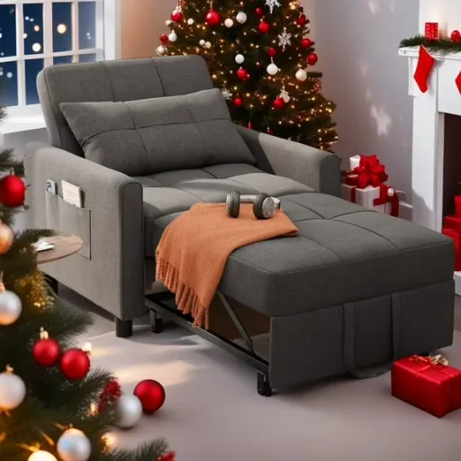 LOFKA 3-in-1 Convertible Recliner Sofa Chair Bed