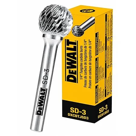 DeWALT SD-3 1/4" Tungsten Carbide Cutting Burr Shank