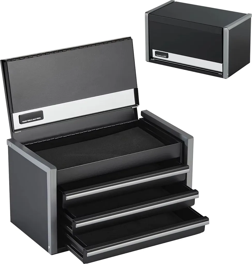 SucceBuy 3-Drawer Metal Portable Tool Chest