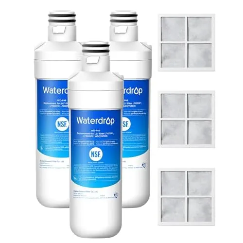 Waterdrop ADQ747935 Refrigerator Water Filter and Air Filter, 3 Combo