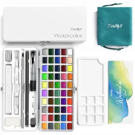 50-Color JusArt Watercolor Paint Set