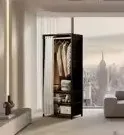 57" Portable Wardrobe Closet w/ 4 Fabric Drawers