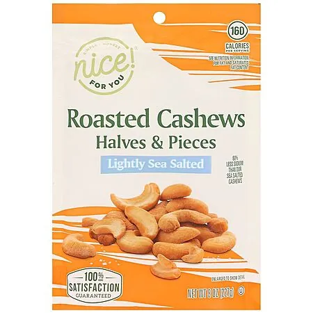 Nice! Brand Nuts: B1G1 Free Offer: 8oz. Nice! Roasted Cashews Halves & Pieces