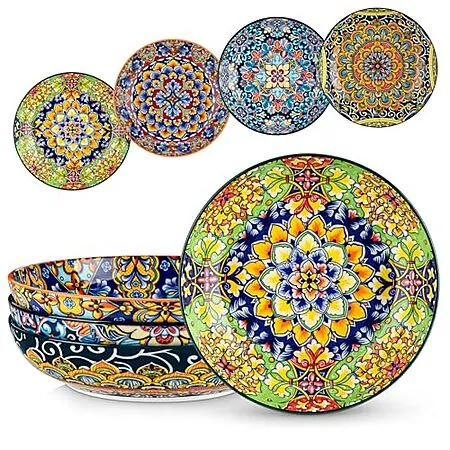 Prime Members: 4-Pc 42-Oz vancasso Large Ceramic Pasta Bowls