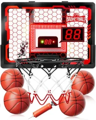 Badgoal Indoor Basketball Hoop Over The Door Basketball Toy