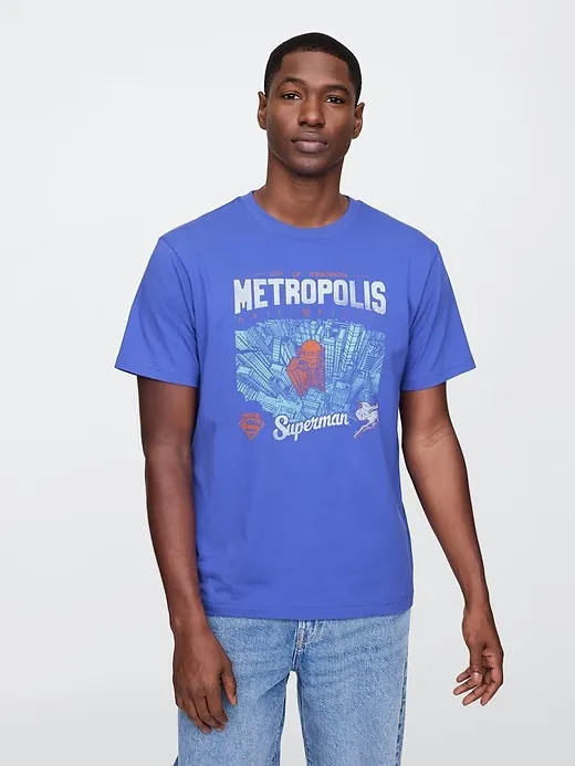 Gap Factory Men's DC Everyday Soft Relaxed Graphic T-Shirt