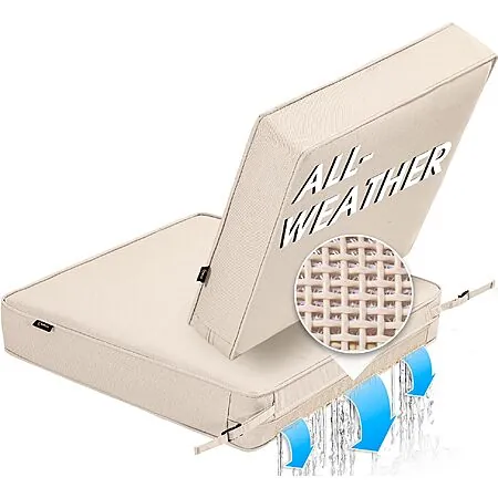 SUNROX All-Weather Outdoor Patio Cushion (24" x 24" x 4", various)