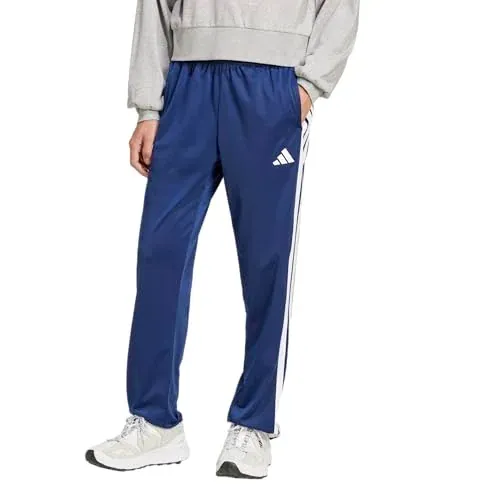 adidas Men and Tall Men's Dayready Open Hem Tracksuit Bottoms Dark Blue
