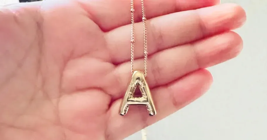 Chunky Bubble Letter Necklace