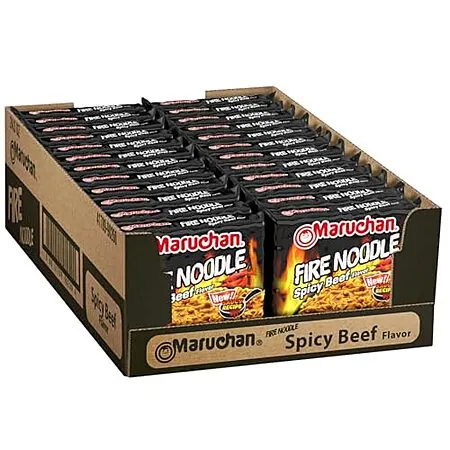 Select Accts: 22-Pk 3-oz Maruchan Ramen Fire Noodle Soup (Spicy Beef)