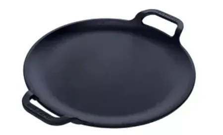 Victoria 10" Cast Iron Comal Pizza Pan w/ 2 Side Handles