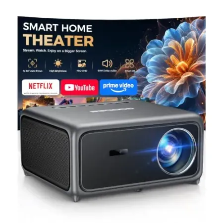 GOODEE 1080p Smart Projector w/ Wi-Fi 6, 60W Dolby Speaker