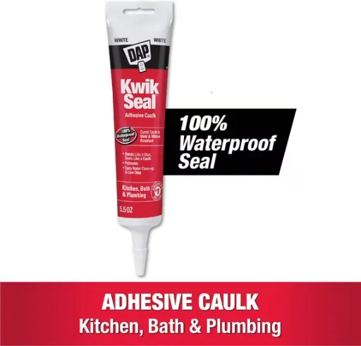 DAP Kwik Seal 5.5 oz White Kitchen and Bath Acrylic Latex Caulk