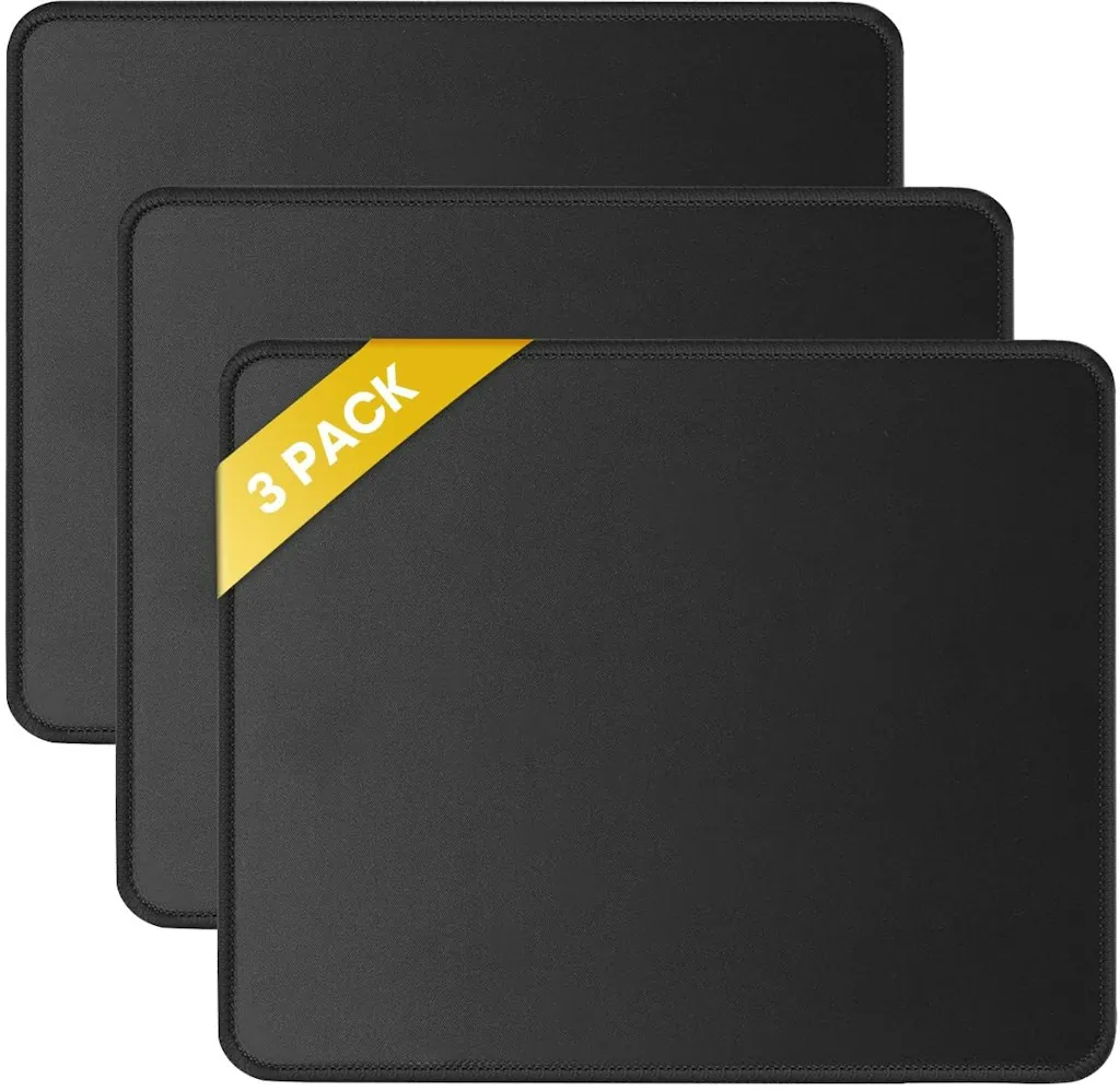 3-Pack Stitched Edge 10.2" x 8.3" Mouse Pads