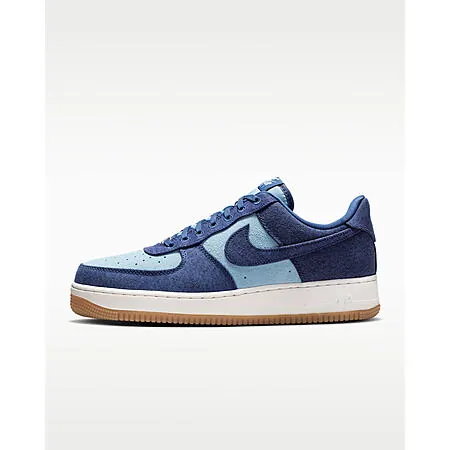 Nike Men's Air Force 1 '07 LV8 "Denim" Shoes (Navy/Worn Blue/Summit White/Navy)