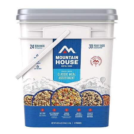Mountain House Classic Bucket Freeze-Dried Backpacking & Camping Food 24 Servings