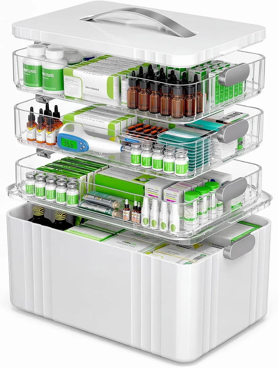 ARSTPEOE 4-Tier Medicine Organizer