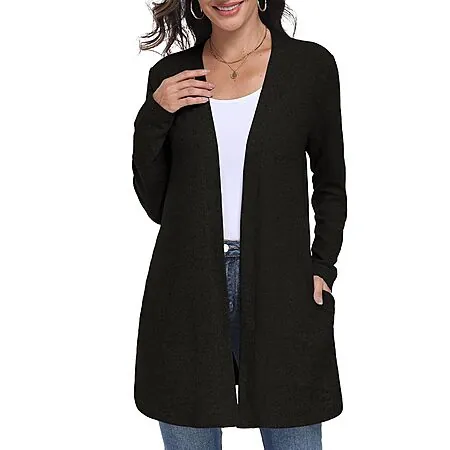 Lepunuo Women's Open Front Knit Cardigan Sweater w/ Pockets (Various)