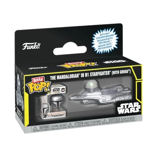 Funko Pop! Bitty Ride: Star Wars – The Mandalorian in N1 Starfighter (with Grogu)