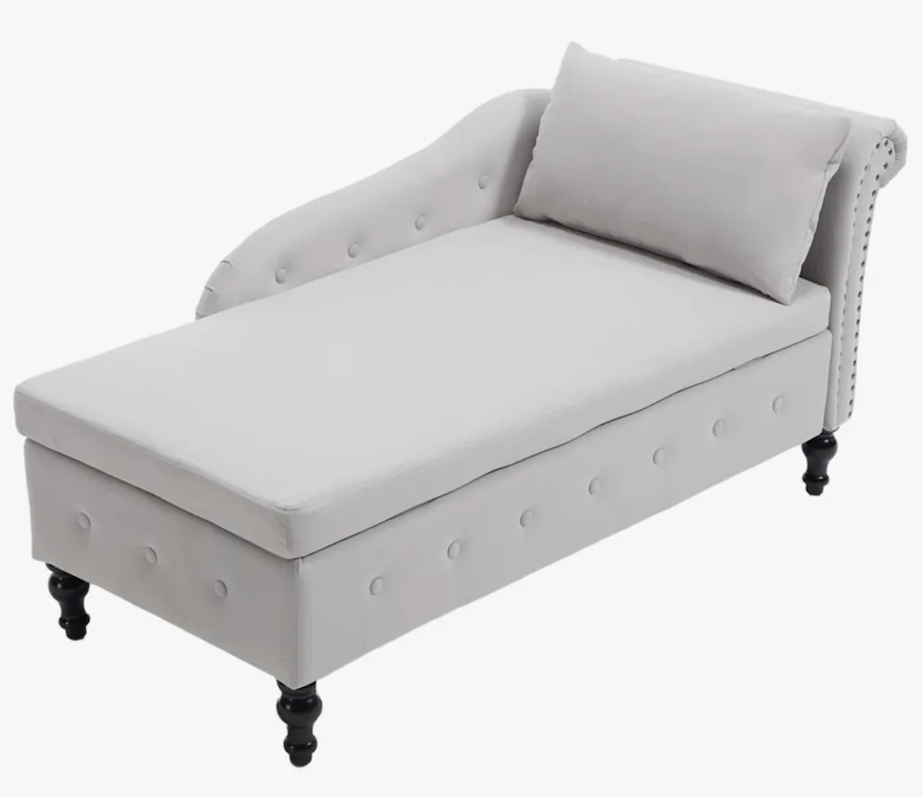 Willa Arlo Interiors Eastham 58" Velvet Storage Chaise Lounge