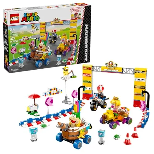 LEGO Super Mario: Mario Kart Baby Peach & Grand Prix Set Home Circuit - Nintendo Toy Building Set for Kids - Collectible Toy - 72036