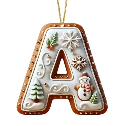 Letter/Initial Christmas Ornaments
