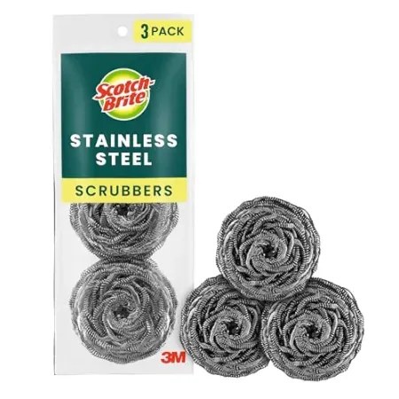 3-Pack Scotch-Brite Stainless Steel Scrubbers