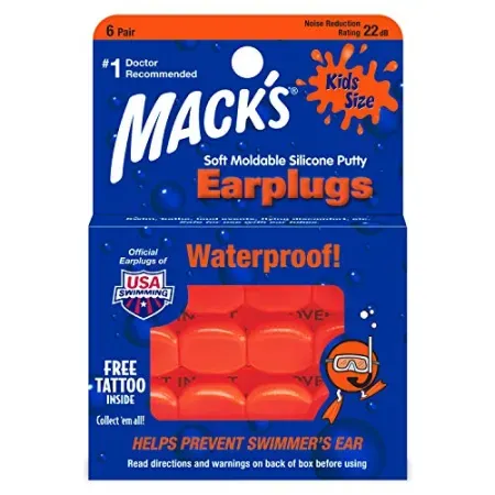 6-Pairs Mack's Soft Moldable Silicone Putty Ear Plugs