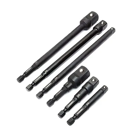 6-Pc Husky 1/4" Drive Impact Driver Socket Adapter Set