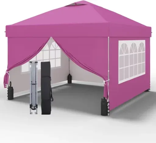 Ainfox 10'x10' Pop Up Canopy Tent w/ 4 Removable Walls