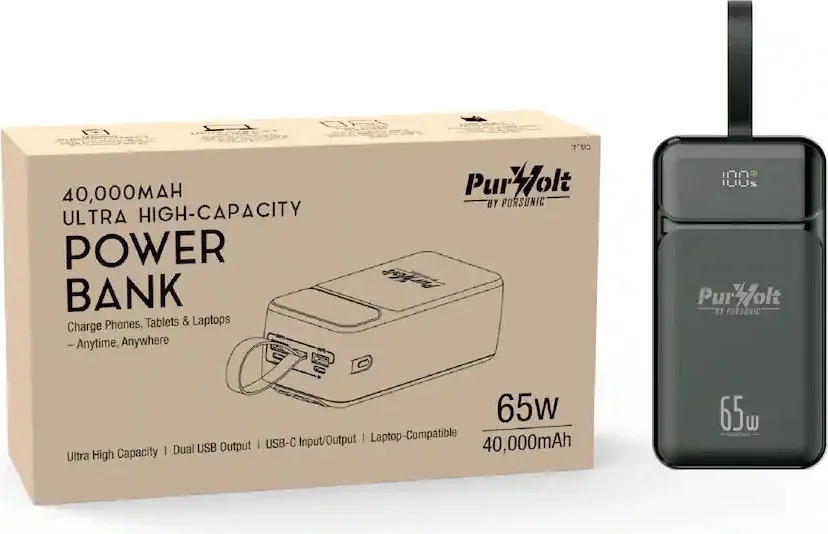 Pursonic PurVolt 40,000mAh Power Bank