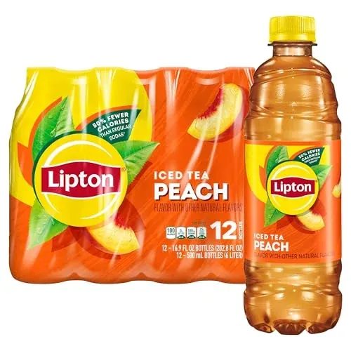 Lipton Peach Iced Tea 16.9 Fl Oz Bottles (12-Pack)