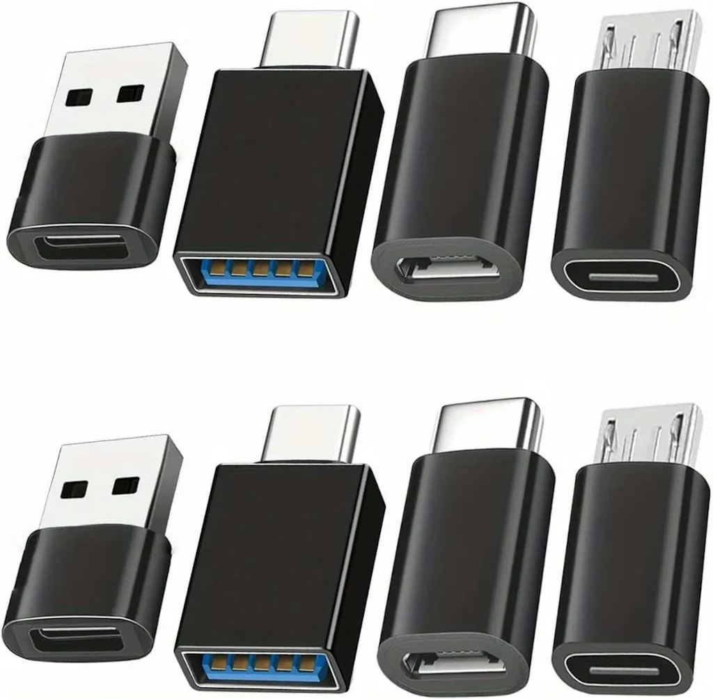 USB to USB-C & Micro USB Adapter 8-Pack