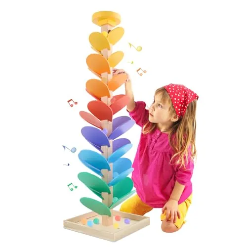 RECEKA Wooden Marble Music Tree