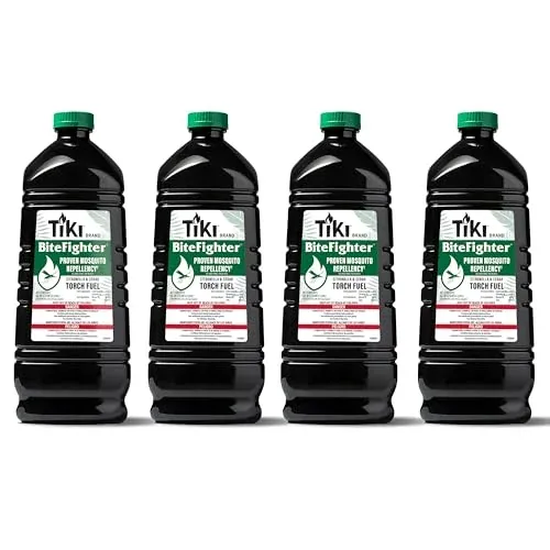 TIKI BiteFighter Mosquito Repellent Torch Fuel 4-Pack 100-Oz