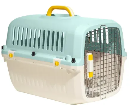 Oodles 20" Plastic Travel Pet Kennel with Clip On Bowl