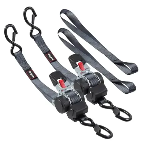 2-Pack Strgenie Self-Retractable Tie Down Ratchet Straps