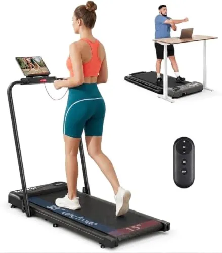 THERUN Walking Pad with Handle Bar