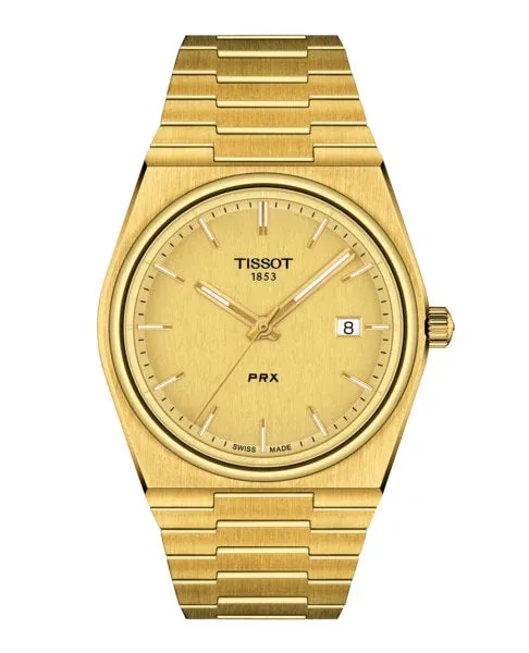 Tissot PRX Gold Dial Stainless Steel Men's Watch 40mm or 35mm Case