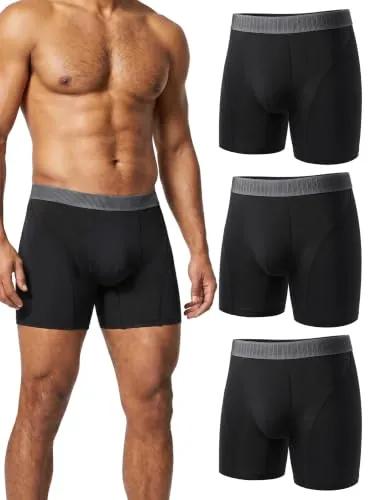 TRENDOUX Men's Modal Boxer Briefs 3-Pack