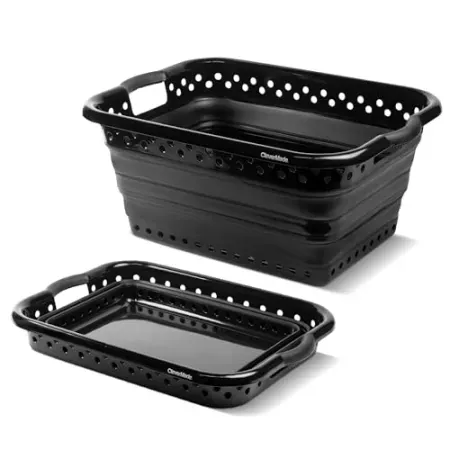 CleverMade 39L Collapsible Plastic Laundry Basket