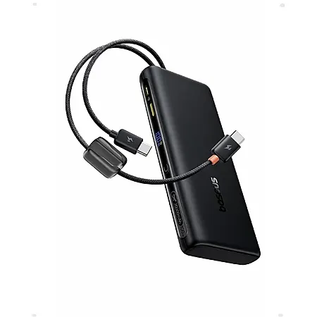 20000mAh Baseus 100W Power Bank w/ Built-in USB-C Dual Cables