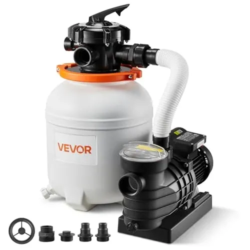Vevor 12" 1/3 HP 3000 GPH Sand Filter Pump Pool Filtration System