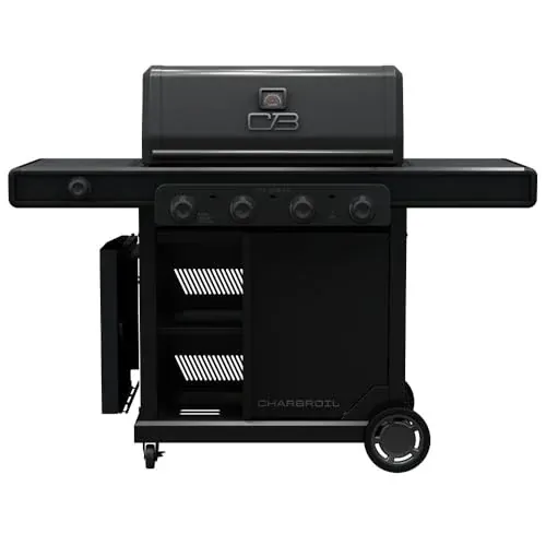 Charbroil Pro Series Amplifire Infrared Technology 4-Burner Propane Gas Grill Cabinet with Side Burner