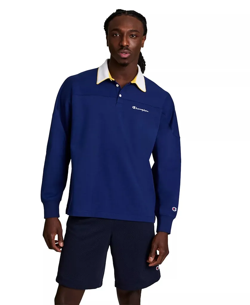 Champion Men's 100% Cotton Rugby Polo Shirt