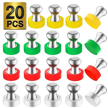 20-Piece Strong Push Pin Fridge Magnets