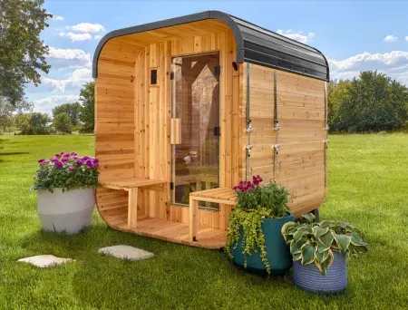 Backyard Discovery Lennon 2-4 Person Cedar Outdoor Cube Sauna